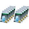 SIGEL TA214 Espositore da tavolo inclinato, 15,5x10,6x5,3 cm, per A6 verticale,, per bancone, ristorazione, ufficio, matrimonio, etc, resistente ai raggi UV, acrilico, trasparente, 10 pezzi