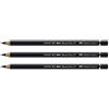 Faber-Castell - Set di 3 matite colorate acquerello Albrecht Duerer Mina 3,8 mm Nero