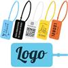 Pobsuier 100 Etichette in Plastica Personalizzate con Logo Cartellino di Sicurezza Monouso per Abbigliamento Scarpe Borse 160mm