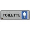 Social Crazy TARGHETTE IN ALLUMINIO SPAZZOLATO da 3 mm L 15 x H 5 cm - Targhetta Autoadesive, Impermeabili Lavabili, uffici, Pub, Banche, aziende, ufficio (TOILETTE UOMINI)