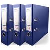 Netuno 3 raccoglitori A4 blu scuro 2 anelli dorso 8 cm raccoglitore documenti ufficio cartone Rivestito in Polipropilene con Meccanismo a Leva organizer faldone documenti classificatore