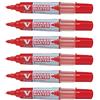 PILOT Set di 6 pennarelli per lavagna bianca V Board Master Pte Ogive Medio Rosso