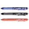 Generico Carioca Oops Penne Cancellabili, Set 3 Pezzi, Blu Nera Rossa, Impugnatura Ergonomica