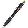 Wanapix| Penna Led Personalizzata con Nome/Testo | 1 Lato | con Luce Led | Inchiostro Blu | Pila a Bottone (inclusa) | Luce - Gialla