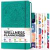Legend Planner Legend Wellness Planner & Food Journal Pocket - Diario giornaliero per la salute con esercizio fisico e perdita di peso - Diario nutrizionale, 6 mesi (turchese)