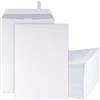 druck.de 100 buste B4 senza finestra, colore bianco, chiusura autoadesiva (chiusura adesiva), buste di carta per lettere, matrimoni, biglietti di auguri, inviti, fatture