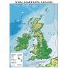 Agendepoint.it Carta Geografica Murale Gran Bretagna In Lingua Inglese 100x140 Fisica E Politica 1 1.280.000