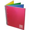 Aurora Store Maxi Quaderno Blocco Spiralato formato A4 4x4 diviso in 4 parti in colori differenti rigatura 1R a righi 80gr 120fg One Color Blasetti