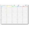 Agendepoint.it Planning Appuntamenti Da Tavolo A3 30x42 Cm Spiralato 70 Fogli Carta 90gr Parrucchiere Estetista Spa Centri Benessere Orario 8-21, Multicolore