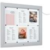 Danieli | Bacheca LED Certificata per Esterno IP56, Vetro di Sicurezza, Ermetica | Bacheca in Alluminio Luminosa e Magnetica da Esterno 70x60 con 2 Chiavi | Per Muri e Ringhiere (6xA4)