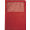 Aurora Store.it 50 cartelline con finestra rosso cartelle in cartoncino per atti Sintex Blasetti
