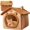 Generico Cuccia Chiusa Per Gatti Da Interno -casa Gatto Calda, Casa Gatto Calda E Accogliente, Comoda Pieghevole Per Compagni, Con Cuscinos Rimovibile, Cuccia Per Cani Da Interno Per Tutte Le Stagioni