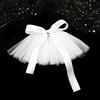 Generic Set di 2 fiocchi di Natale, tutù e gonna per cani, decorazioni in tulle, costume per cani