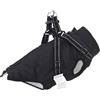 vidaXL Cappotto per Cani Nero L40 Pile e Poliestere, Cappotto per Cani, Impermeabile, Giacca Riflettente, Freddo, Regolabile, Attrezzatura da Esterno