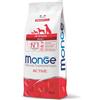 Monge Natural Superpremium ADULT CHICKEN, cibo secco per cani (alimento per cani a base di pollo, nutrienti di alta qualità, favorisce il benessere intestinale, senza conservanti aggiunti, 12 kg).
