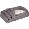 ZOOPLUS Divano ortopedico per cani, letto per cani, materasso in memory foam, tessuto di rivestimento morbido, bordo alto, incluso rivestimento in peluche (S - L 75 x L 50 x H 25 cm)