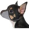 JOYPAWS Dog Muzzle for Extra Small Dogs Soft Air Mesh Muzzles Anti & Prevent Biting Chewing Barking Reflective Ajustable Full Coverage Dog Mouth Guard Cover for Grooming Scavenging Black XS