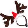 Generic Cerchietti natalizi con corna di renna, copricapo natalizio con corna di renna per cani, per feste natalizie, costumi per animali domestici e feste a tema