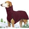 Generic Maglione Whippet | Maglione per cani di piccola taglia Levrieri Cappotto in pile per cani di taglia grande | Abbigliamento per cani Whippet | Calda felpa maglione levrieri italiani | Camicia invernale
