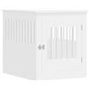 vidaXL Gabbia Cani Arredamento Bianca 64,5x80x71cm Legno Multistrato
