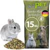 UNCLE PET Eggersmann Uncle Pet Premium coniglio, cereali senza cereali, 15 kg, cibo per conigli con verdure, erbe e erba medica, supporta la digestione e l'abrasione dei denti