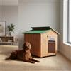 arredo Cuccia in Legno per Cani Modello Setter - Impermeabile, Coibentata, Tetto Apribile, Pavimento Isolato - Pino di Svezia Resistente - Con Tendina Basculante Termica in Omaggio - Misure 70×90×80 cm