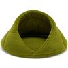 beautyhe Cuccia per Cane Mordere Antiscivolo Semi-Chiuso Casa Lettino per Cani Leggero Morbido Caldo Cottone Brandina Cane per Gatto Cane Piccoli E Medi Green,Small