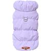 MOTTDAM Cappotto Invernale per Cani, Giacca Impermeabile Antivento Caldo per Cane,Cappotto Cane in Pile,Abbigliamento per Cani con anello a D,Vestiti per Cani di Taglia Piccola,Media e Grande viola chiaro,XL