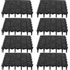 Mikikit Battiscopa 20Pcs Aquarium Bottom Grid: Plate PVC Serbatoio di Pesce Filtro Inferiore Aquarium Undergravel Filter Board Divisore Serbatoio Fish Bottom Black Accessori