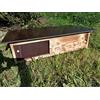 Woid Herz Woid Casaletto per tartarughe di alta qualità in legno massiccio bruciato (SH6) Resistente alle intemperie, con fondo e porta, ventilazione regolabile, ruota libera
