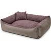 4L Textil Teo Cuccia per Cani Letto per Cani Letto Cuccia Cane Cuscino Cane taglia grande Divano Marrone (120x100 cm, Marrone)