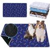 Mateju Tappetino per Addestramento del Cane Riutilizzabile, Tappetini igienici Lavabile per Cani, Gatti, Conigli, Assorbente Antiscivolo Tappetini per Animali Domestici (100x70cm,Ossa Blu)