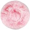 DOTBUY-SHOP Rotondo Cuccia Cane Interno, Peluche Cuccia Gatto e Cane Ciambella Cuscino per Cani, Lavabile e Morbido Cuscino per Animale Domestico, per Cani Gatti (50cm,Rosa sfumato)