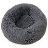 Chickwin Cuccia per Cani Cuccia per Gatti Rotonda in Caldo Peluche,Cuscino Ciambella Morbida per Cani di Piccola e Media Taglia per Cane e Gatto (Grigio Scuro,50cm)