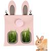 LINGJIONG Borsa per fieno per conigli, con orecchie carine, borsa per mangiatoia per fieno per conigli, porcellini d'India, fieno e porcellini d'India, mangiatoia per conigli, in tessuto Lingjiong