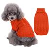 FANSU Maglioncino Cane, Inverni Caldo Natale Maglione Cane, Lavorato a Maglia Maglioncino per Cani e Gattino, Felpa Cane Vestiti Gatto Cucciolo Cane Taglia Media Cani di Grande (M,Arancione)