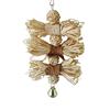 BODHI2000 Pet uccello Chew morsi giocattolo pappagallo parrocchetto paglia Ball Bell Cage Hanging