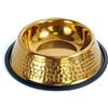 Generic Ciotola per cani in acciaio inox, ciotola per l'alimentazione del cane, piatto antiscivolo in acciaio inox (oro)