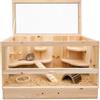 Melko® - Piccola gabbia con coperchio scorrevole per piccoli roditori topi e criceti 60 x 35 x 30 cm
