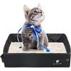 OMEM Lettiera Gatto da Viaggio Portatile Pieghevole Asciutto Bagnato Morbido Leggero Impermeabile Campeggio Viaggio All'aperto (Nero, Piccolo)