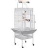 Soberine Gabbia per Uccelli Pappagalli Calopsite Canarini Piedistallo Ruote Metallo 156 cm Bianco