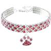 RayMinsino Collare per animali domestici con diamanti, diamante regolabile in cristallo, elastico, per gatti e cani, piccola collana per animali domestici