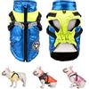 SMALLLEE_LUCKY_STORE Pet Sport Giacca invernale impermeabile con imbracatura D-Ring per cani di piccola taglia media e gatto, imbottito cappotto per cuccioli Chihuahua Bulldog francese,blu, S