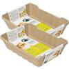 EcopetBox Lettiera aperta per gatti con bordo alto, set da 6 pezzi, in carta riciclata, usa e getta e inodore, a prova di perdite, igienica, ideale per viaggi, gatti anziani e malati