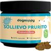 DogSuppy Sollievo Prurito Probiotici Forte per Cani - Ferma Prurito, Grattamento, Leccamento delle Zampe e Mangiare l'Erba, Allevia Allergie e Lieviti, 100% Naturale, Sostiene Intestino e Immunità