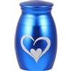 SUPVOX Cineraria Conservare in per Acciaio Urna a Domestici Le e Inossidabile Animali Forma Blu di Cuore Leggera Durevole Ceneri del Tuo Amico a Zampe