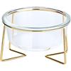 PetPhindU Vetro Pet Bowl Raised Cat Food Bowl Cat Acqua La Ciotola del Cane Ciotola Cane di Acqua Ciotola con Elevato Stand Gatto Cane Piatto Bacino Dell'animale Domestico Ciotola per Faccione Cats