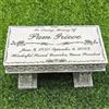 Generic JHB Personalizzato Panca Memoriale Pietre per Pet, Incisione Laser Pet Grave Markers Cane Pietra Tomba Cat Tombstone Outdoor Memorial Garden Pietre Perdita di Pet Memorial Regali di Simpatia