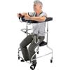 XIAGJAO Deambulatore Pieghevole Resistente per Riabilitazione del Corpo Con Sedile per Anziani e Disabili - Supporto a Doppio Braccio Walking Frame