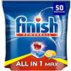 Finish Powerball All in 1 Max - Pastiglie per lavastoviglie tutto in 1, limone, formato 50 pezzi